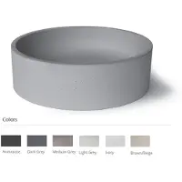 Urbi et Orbi Opzet waskom circum 48s beton rond 39x12 cm grijs
