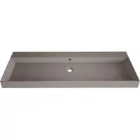 Gliss Design Wastafel Lako 120 cm Zonder Kraangat Mat Leigrijs