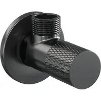 Brauer Gunmetal Carving hoekstopkraan compleet met slang gunmetal geborsteld PVD
