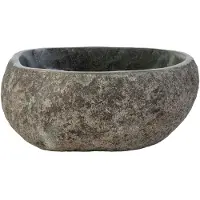 Boss & Wessing Waskom BWS Stone 30-35x15x12 cm Riviersteen Grijs