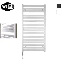 Sanicare Moda elektrische radiator 60x120cm wit mat met WiFi en thermostaat links wit