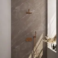 Brauer Thermostatische Inbouwdoucheset Copper Edition Recht Met Drukknoppen (Alle Opties)
