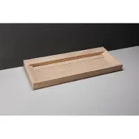 Forzalaqua Wastafel bellezza travertin gezoet 100,5x51,5x9 cm 1 kraangat