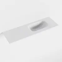 Mondiaz EDEN Talc solid surface inleg wastafel voor toiletmeubel 70cm. Positie wasbak rechts