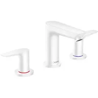 Hansgrohe Wastafelmengkraan talis e 3-gats met trekwaste mat wit