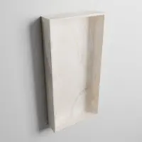 Mondiaz easy nis 59,5x29,5 cm in solid surface kleur ostra. 1 vak geschikt voor in- of opbouw
