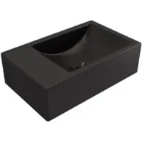 Plieger Houston fontein m. bak rechts zonder kraangat 37x23cm mat zwart
