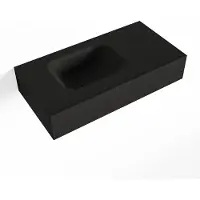 Mondiaz LEX Urban vrijhangende solid surface wastafel 60cm. Positie wasbak links