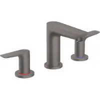 Hansgrohe Wastafelmengkraan talis e 3-gats met trekwaste geborsteld zwart chroom