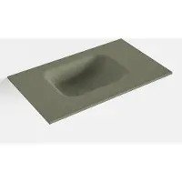 Mondiaz LEX Army solid surface inleg wastafel voor toiletmeubel 50cm. Positie wasbak links