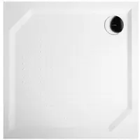 Sapho Douchebak Gegoten Marmer Aneta 90x90x4 cm Vierkant Wit