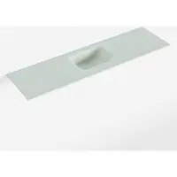 Mondiaz LEX Greey solid surface inleg wastafel voor toiletmeubel 110cm. Positie wasbak midden