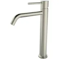 Wiesbaden Wastafelmengkraan Hoog Style XL Uitloop 19.5 cm 1-hendel Geborsteld Staal