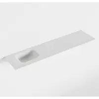 Mondiaz LEX Talc solid surface inleg wastafel voor toiletmeubel 120cm. Positie wasbak links