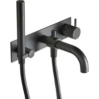 Hotbath Inbouw douche/badmengkraan cobberxmet automatische omstel mat zwart