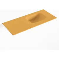 Mondiaz LEX Ocher solid surface inleg wastafel voor toiletmeubel 70cm. Positie wasbak rechts