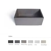 Urbi et Orbi Opzet Wastafel Immissio Beton 45x26x18 cm Medium Grijs