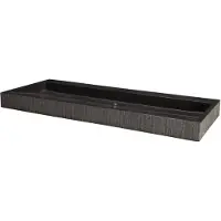 Forzalaqua Wastafel Oslo Hardsteen Gefrijnd Zonder Kraangat Antraciet 120,5x51,5x9 cm