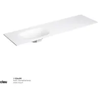Clou hammock wastafelblad enkele waskom links 170 cm compositie 20 aluite mat wit