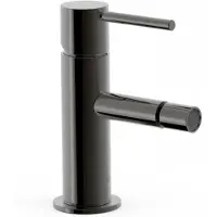Tres Bidetmengkraan study exclusive hendel uitloop recht 8 cm rond metallic zwart