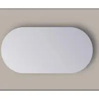 Sanicare Spiegel q-mirrors 100x70 cm ovaal/rond met rondom led warm white incl. Ophangmateriaal