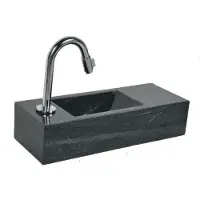 Sanilux FonteinPack Slim hardsteen Links 45X17X10CM (Keuze uit 18 kranen)