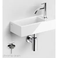 Clou Fonteinset Flush 3 Incl. Toebehoren 9x36 Cm Glanzend Wit