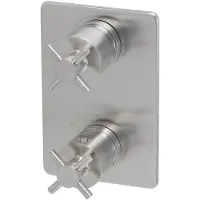 Boss & Wessing Bws afbouwdeel crux 2-weg rvs tbv thermostatisch inbouwdeel uni