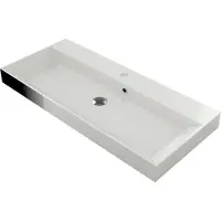 Gliss Design Wastafel lako 100 cm 1 kraangat glans wit
