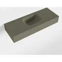 Mondiaz lex army vrijhangende solid surface wastafel 80 cm. Positie wasbak midden