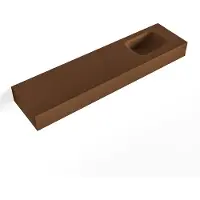 Mondiaz LEX Rust vrijhangende solid surface wastafel 120cm. Positie wasbak rechts