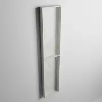 Mondiaz easy nis 89,5x29,5 cm in solid surface kleur opalo. 2 vakken geschikt voor in- of opbouw