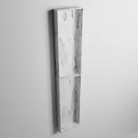 Mondiaz easy nis 89,5x29,5 cm in solid surface kleur glace. 2 vakken geschikt voor in- of opbouw