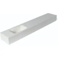 Luca Fontein sanitair lea 120x22x12 cm solid surface links zonder kraangat mat wit
