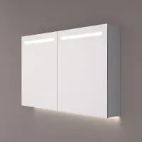 HiPP Spiegelkast Design SPK 52000 Rechthoek 140x70 cm 3 deuren Met Verlichting Incl. Spiegelverwarming en 2x Stopcontact