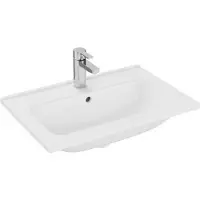 Plieger Wastafel vitra mia 1 kraangat 40x60 cm met overloop rechthoek wit