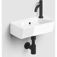 Clou Fonteinset InBe Set 6 Incl. Mat Zwarte Toebehoren 11x40.5 Cm Glanzend Wit