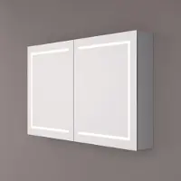 HiPP Spiegelkast design spk 61000 rechthoek met verlichting incl. Spiegelverwarming en stopcontact
