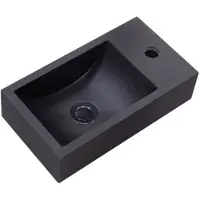 Sanilux Fontein quartz mini 36,5x18x9 cm mat zwart
