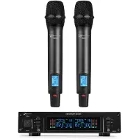 Monacor PD220 UHF microfoonsysteem met 2 draadloze microfoons -