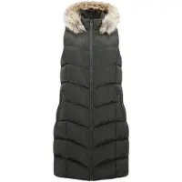 French Connection Fur Chev Mix Gilet M Khaki Maat: XS | Gilets Outlet | Dames | Bruin