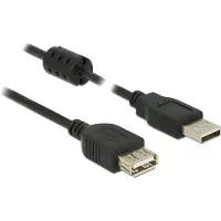DeLOCK 84885 USB-kabel USB 2.0 USB-A stekker, USB-A bus 2.00 m Zwart