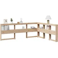 vidaXL Boekenkast Hoofdeinde L-vormig 150 cm massief grenenhout