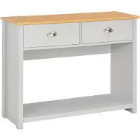 vidaXL Wandtafel 97x35x76 cm grijs
