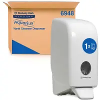 Aquarius Handreinigingsdispenser muurbevestiging 6948 Navulbaar 1 L Plastic Wit