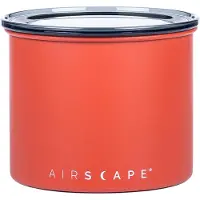 Airscape - Airscape - Koffiebonen - Voorraadpotten - Vacuuum - Koffie - Staal - Mat Oranje/Rood - 250 gram