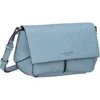 Liebeskind berlin Leren Schoudertas Koppeling Lilly Heavy Pebble Crossbody Breath Lichtblauw