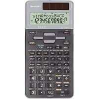 Sharp EL-520 T-GY Schoolrekenmachine Zwart, Violet (l x b x h) 158 x 80 x 14 mm