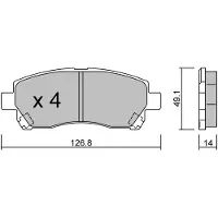AISIN BPTO-1026 Remblokken