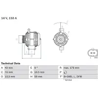 Bosch 0 261 210 303 Krukassensor